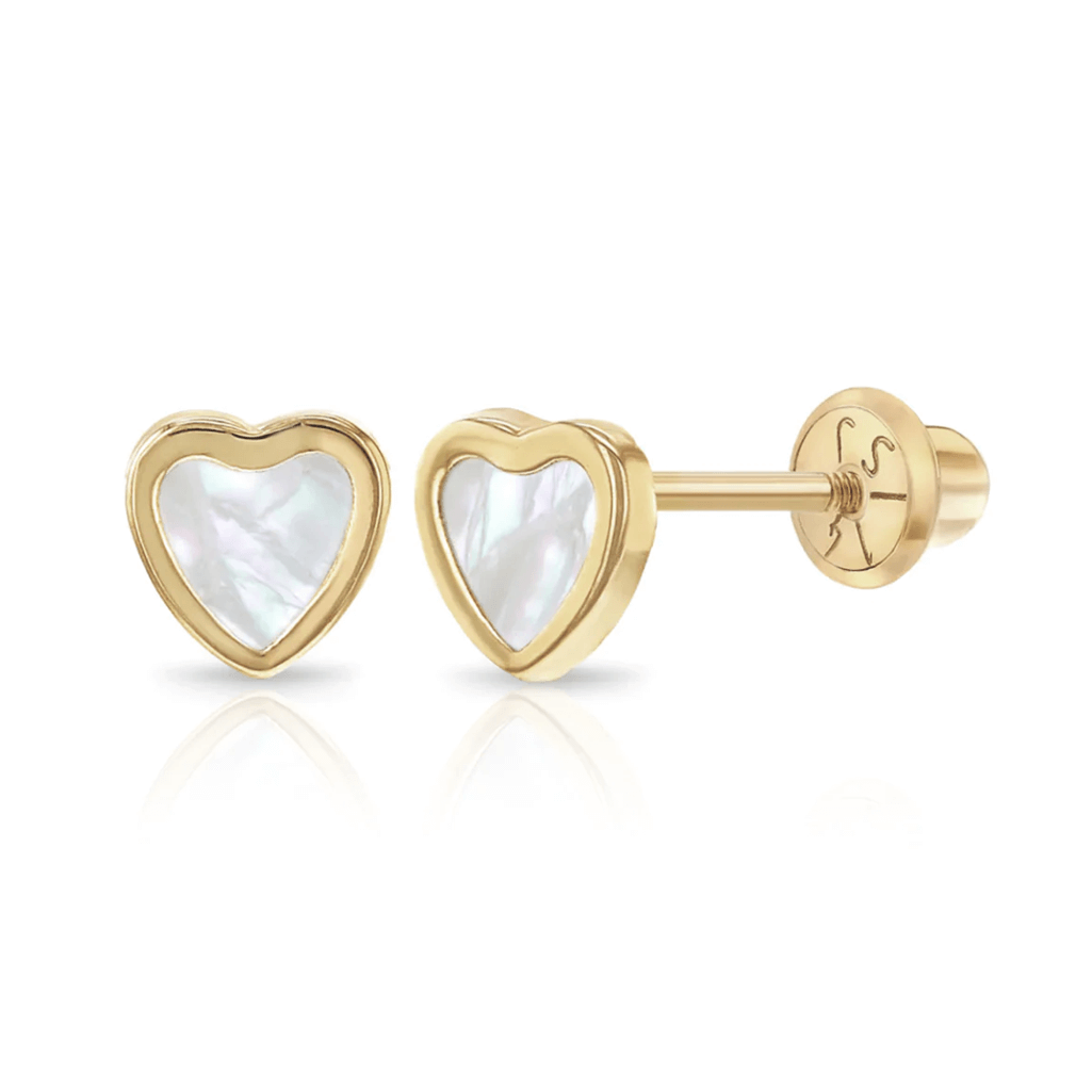 Mother of pearl heart earrings deals