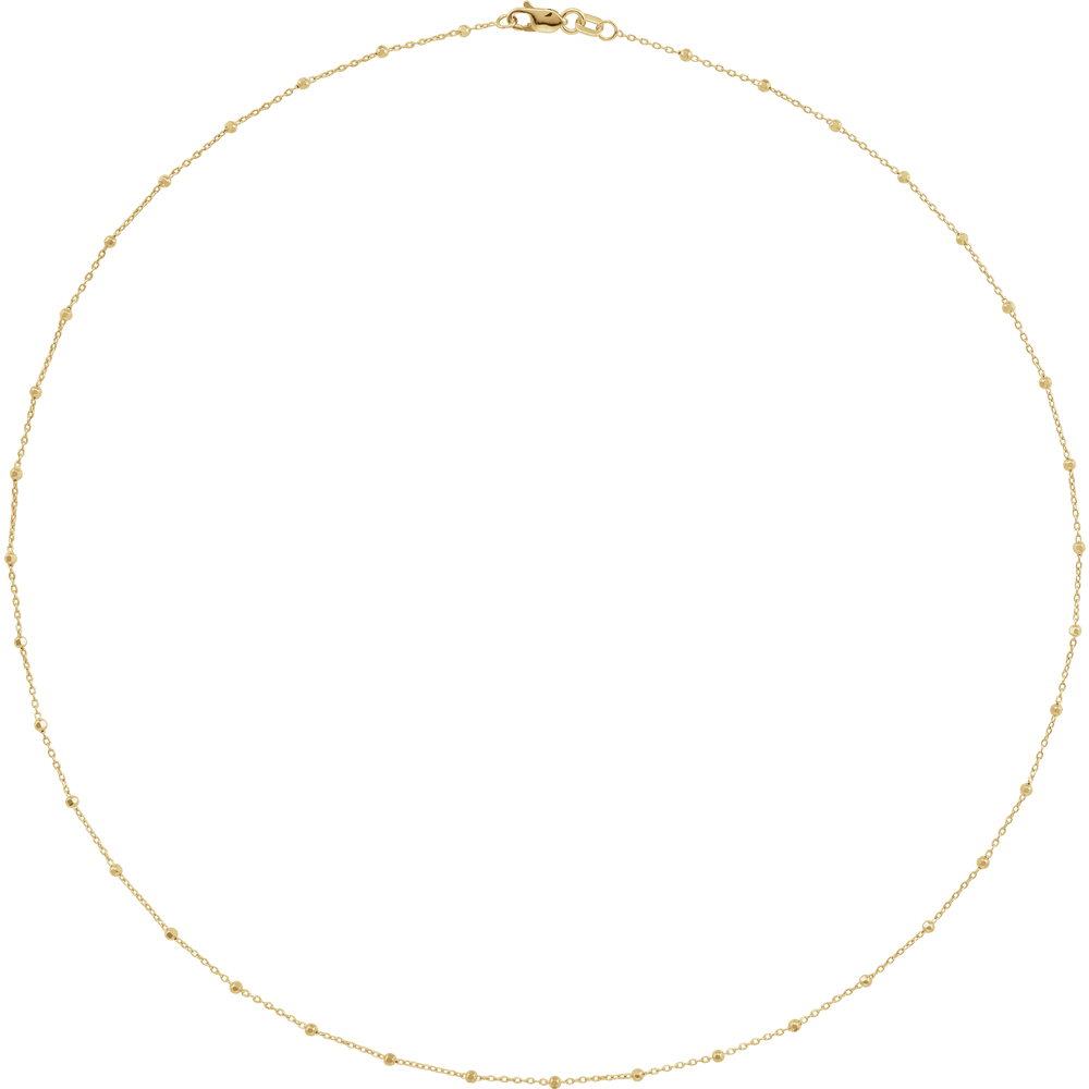 14K GOLD BALL SEGMENT CHAIN