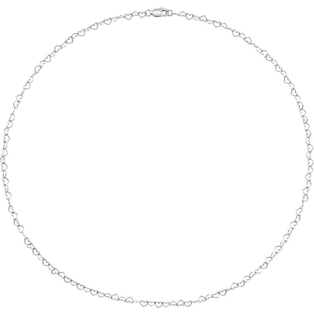 14k heart chain
