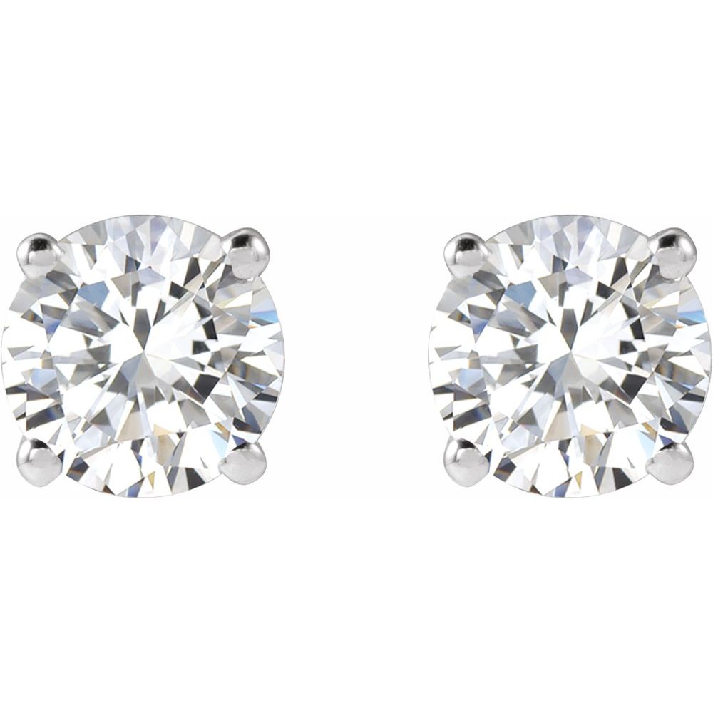 1 CTW Natural Diamond Stud Earrings