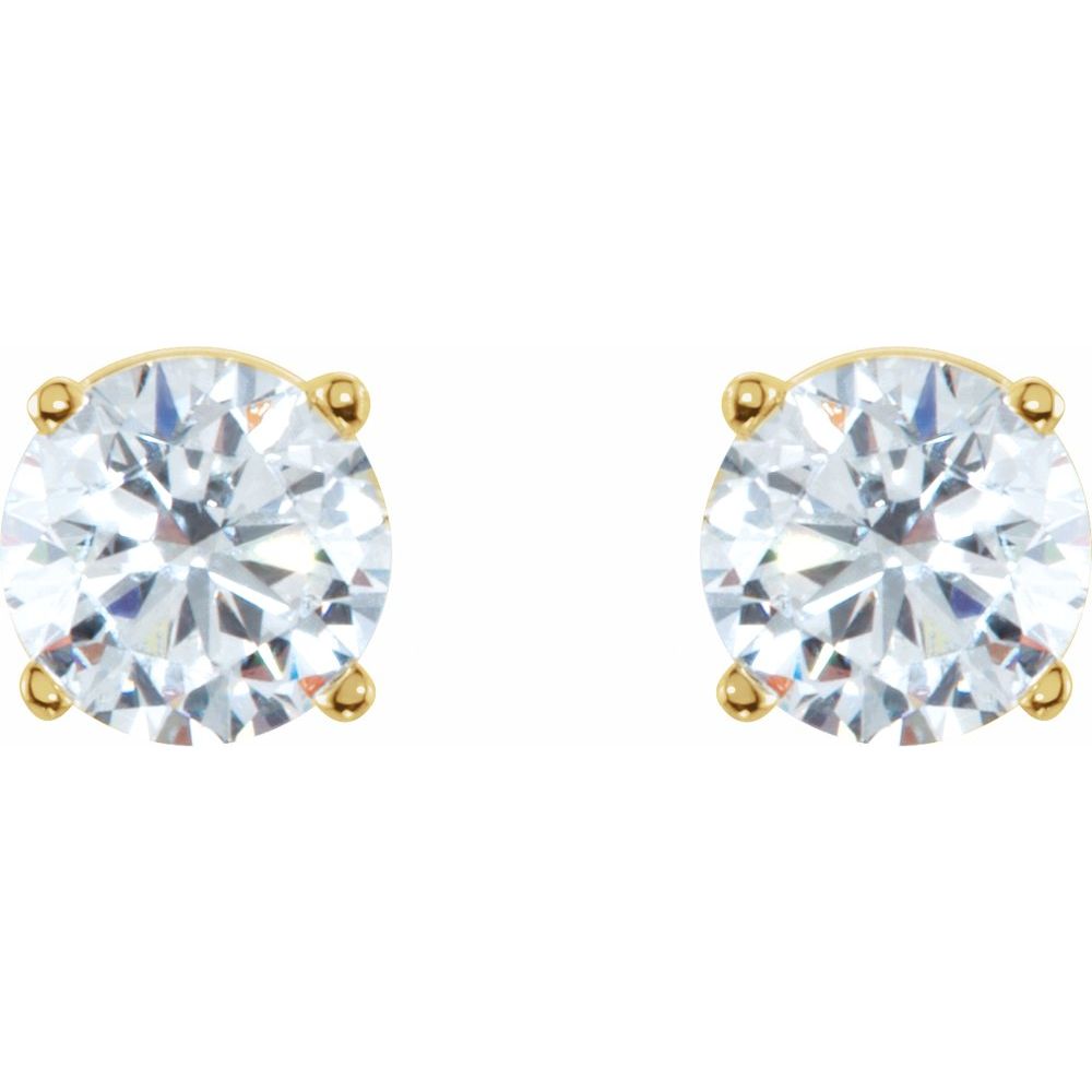 1 CTW Natural Diamond Stud Earrings