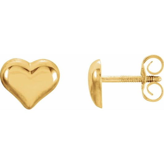 YOUTH PUFFED HEART EARRINGS