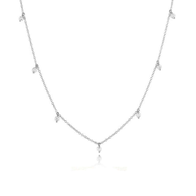 Necklace - Seven Dangling Diamonds