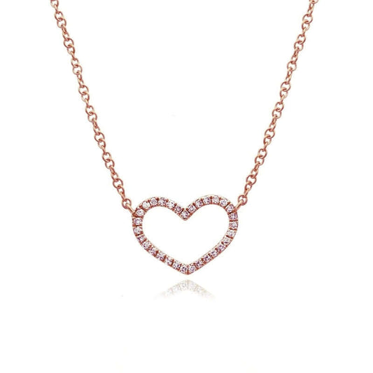 Necklace - Cutout Pave Heart