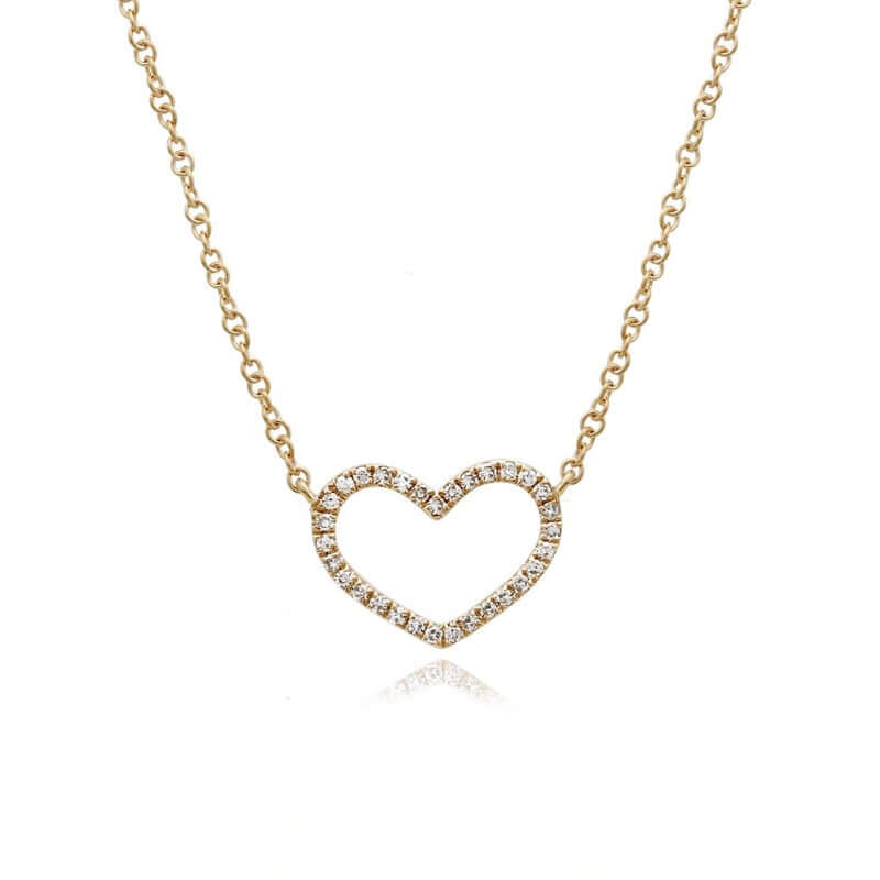 Necklace - Cutout Pave Heart