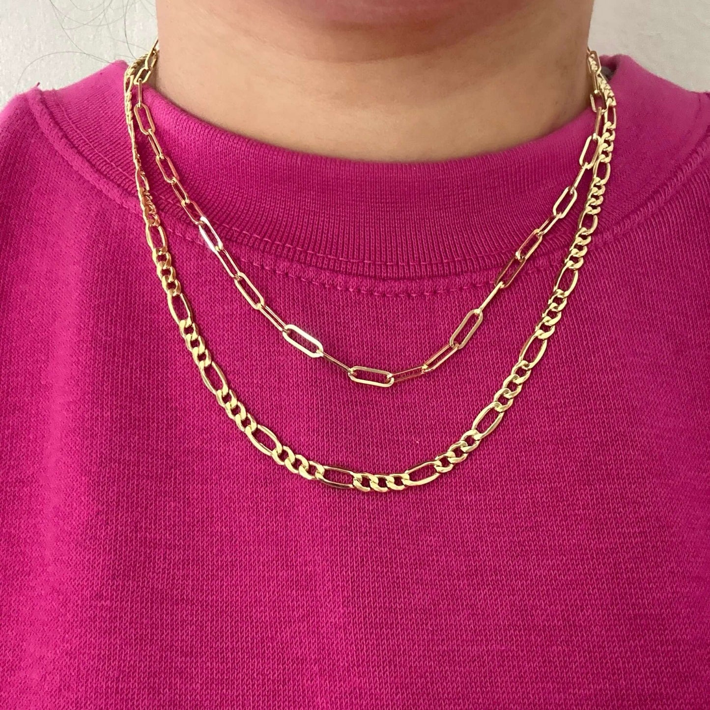 NECKLACE - 14K FIGARO CHAIN - 4.2 MM