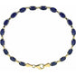 Bracelet - 14K Yellow Gold Oval Gemstone Line