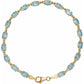 Bracelet - 14K Yellow Gold Oval Gemstone Line