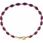 Bracelet - 14K Yellow Gold Oval Gemstone Line