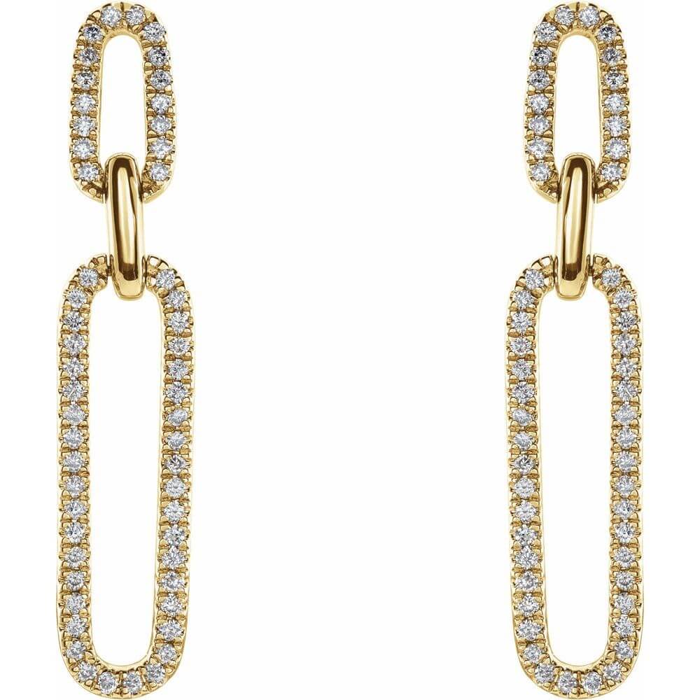 Earrings - Natural Diamond Link