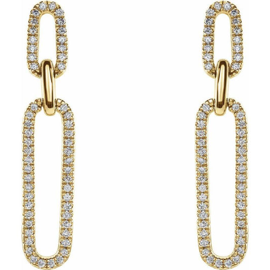 Earrings - Natural Diamond Link