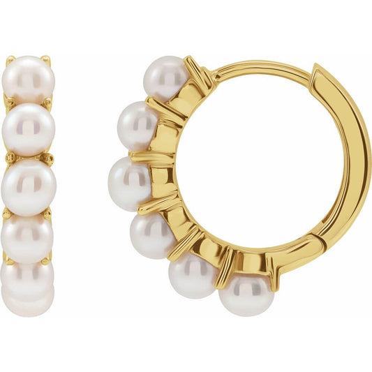 EARRING - PEARL HUGGIE