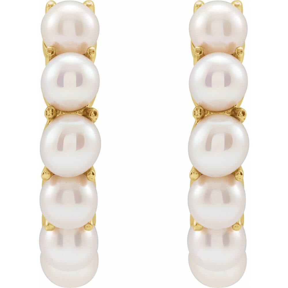 Earrings - Pearl Huggies