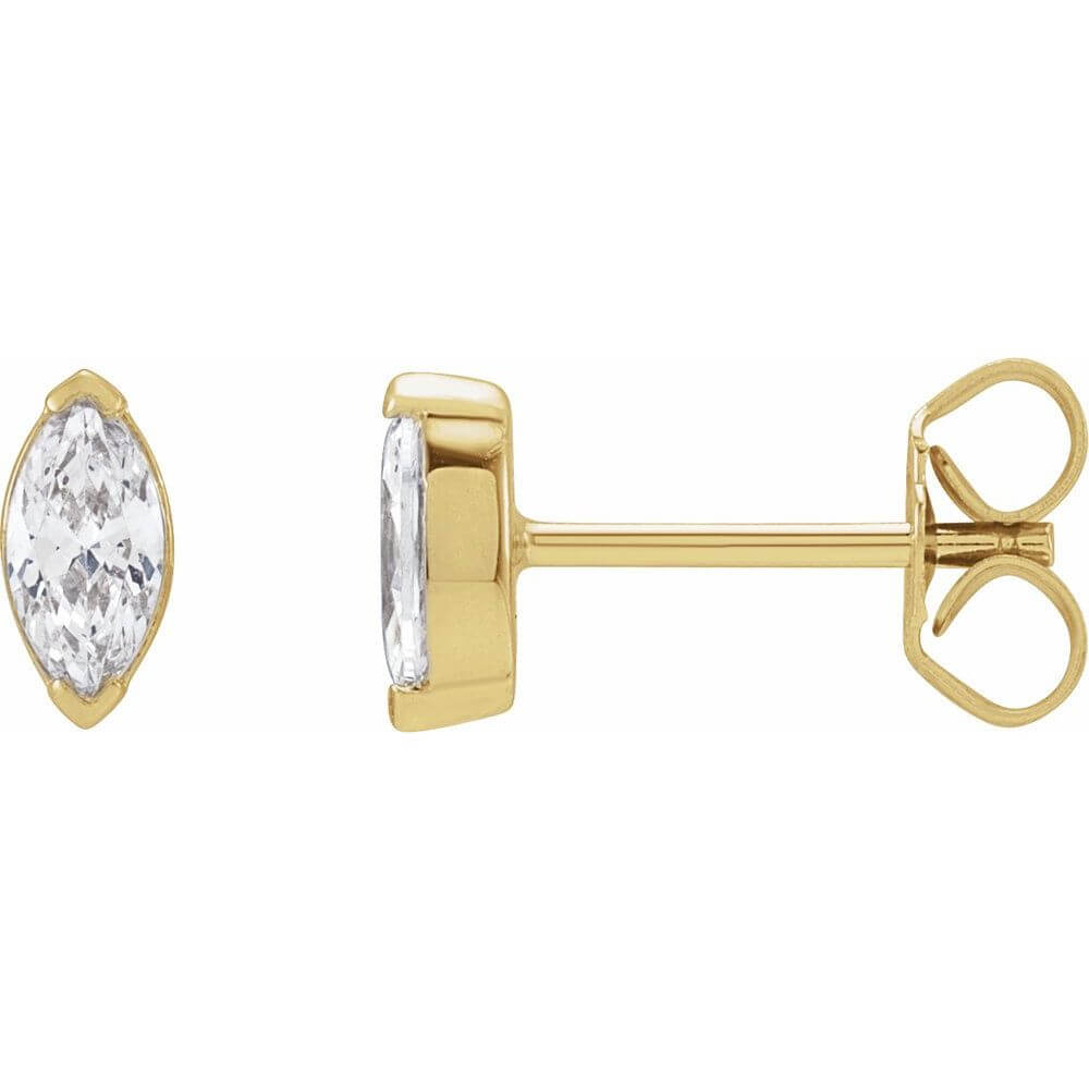 Earrings - Marquise Diamond Stud