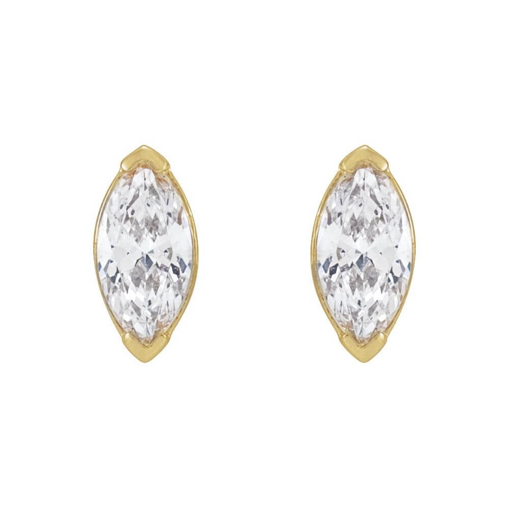 Earrings - Marquise Diamond Stud