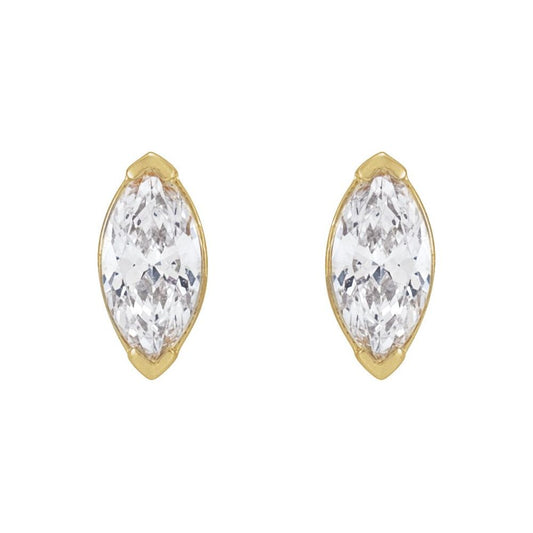 Earrings - Marquise Diamond Stud