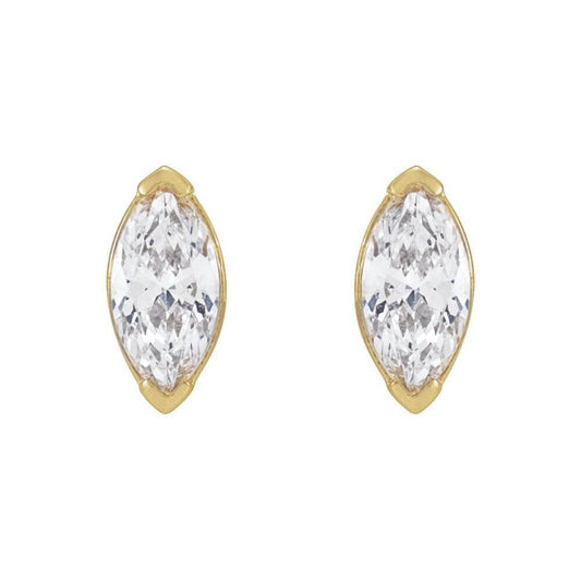 Earrings - Marquise Diamond Stud