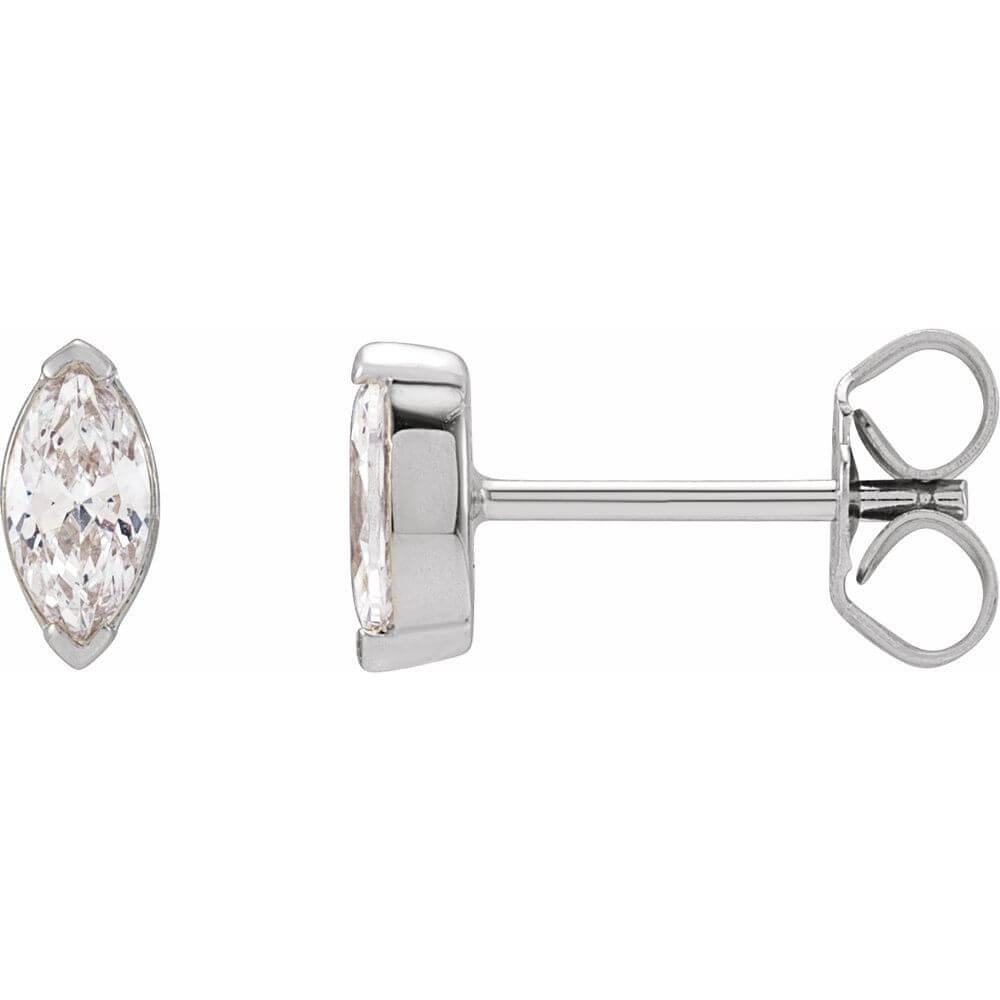 Earrings - Marquise Diamond Stud