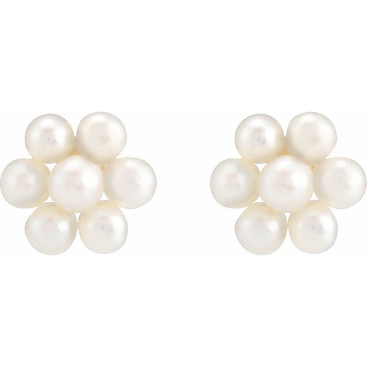 Pearl Flower Earrings