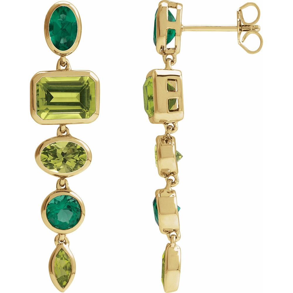 Multi-Stone Dangle Earrings