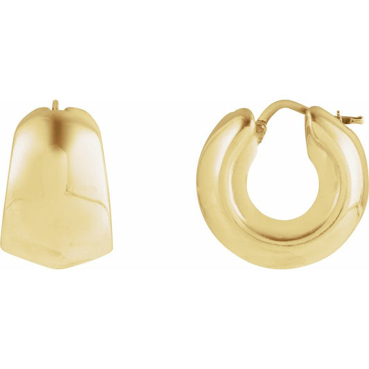 Electroform Tapered Hoop Earrings