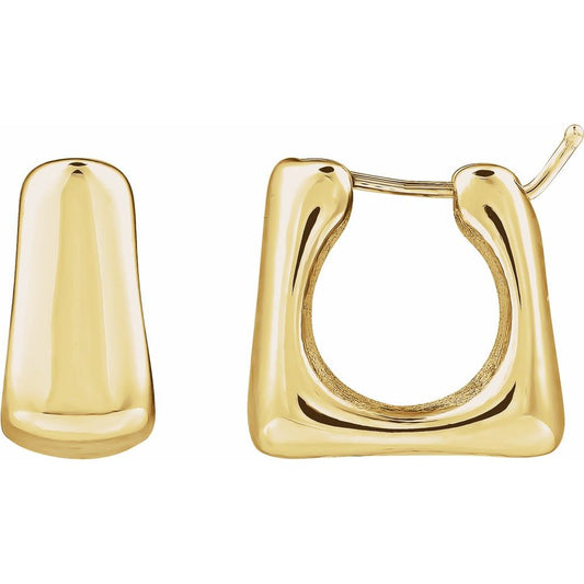 Electroform Square Hoop Earrings