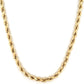 14k yellow gold 6 mm rope 24" chain 