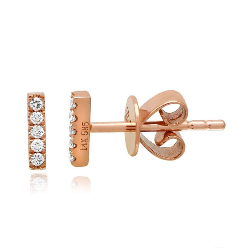 Earrings - Mini Diamond Bar Stud