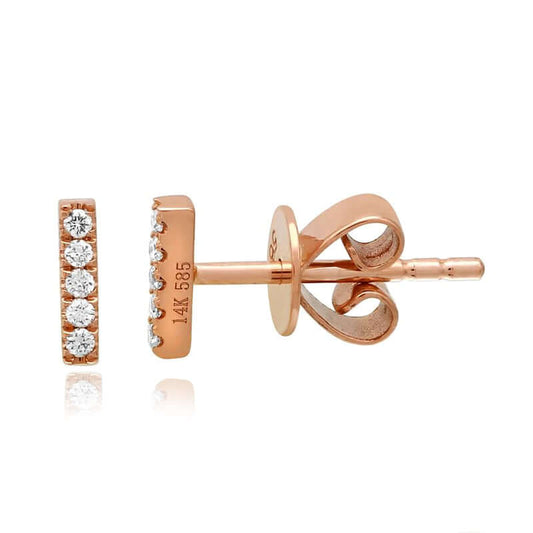 Earrings - Mini Diamond Bar Stud