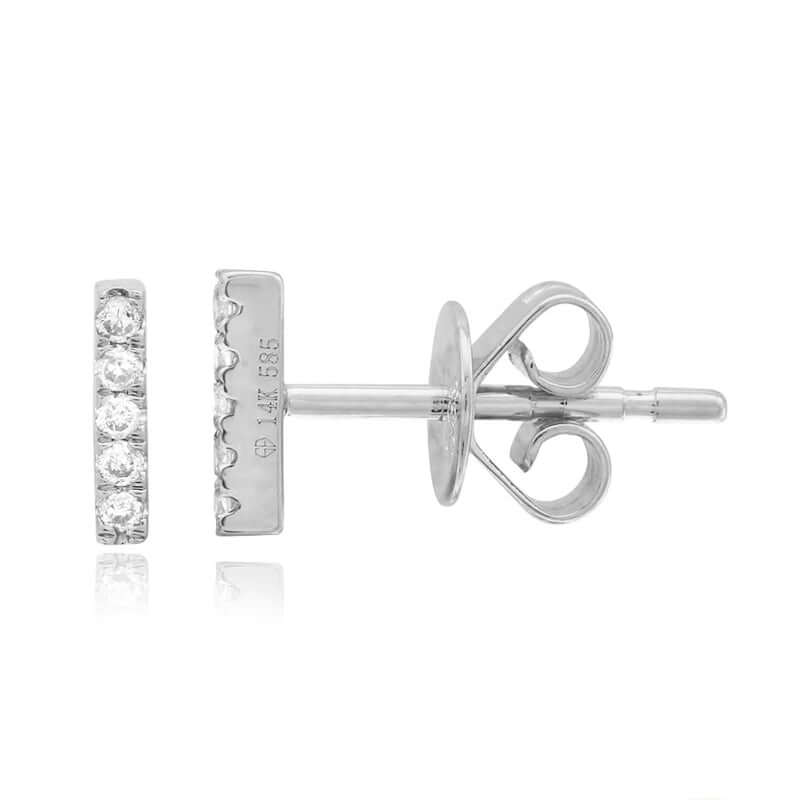 Earrings - Mini Diamond Bar Stud