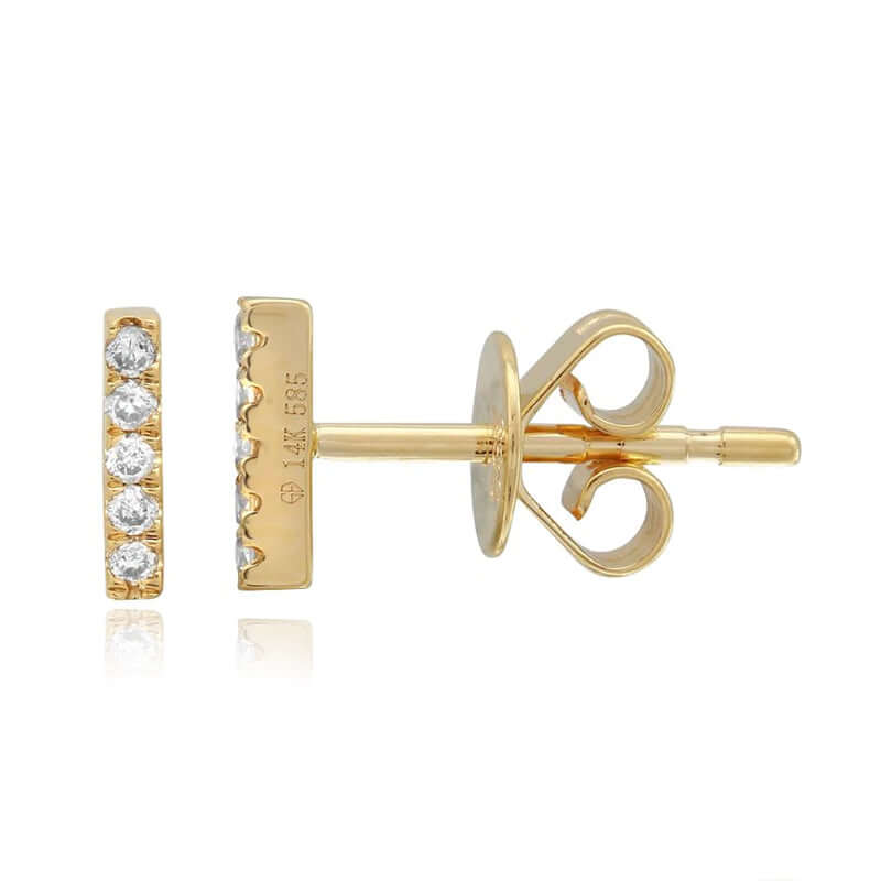 Earrings - Mini Diamond Bar Stud