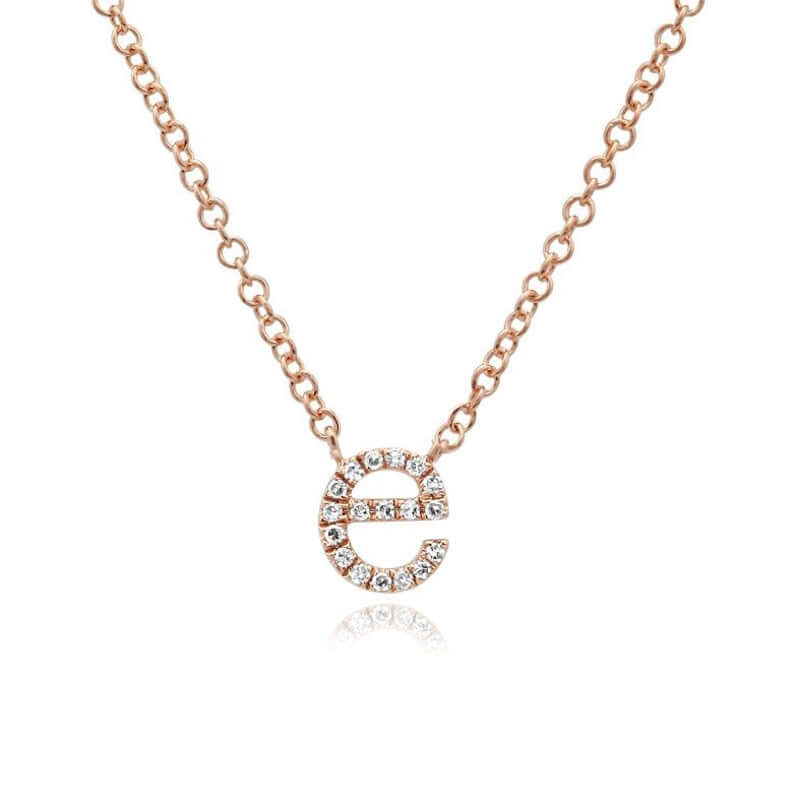 Necklace - Lowercase Pave Initial