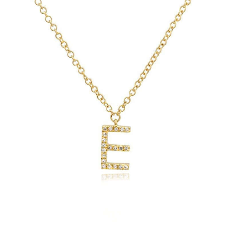 Necklace - Uppercase Pave Initial