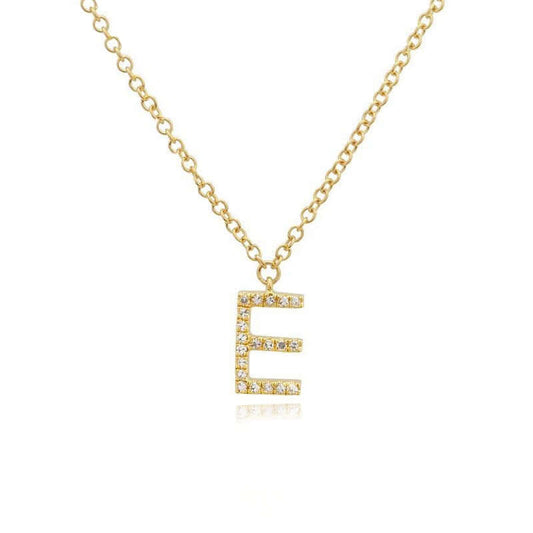 Necklace - Uppercase Pave Initial