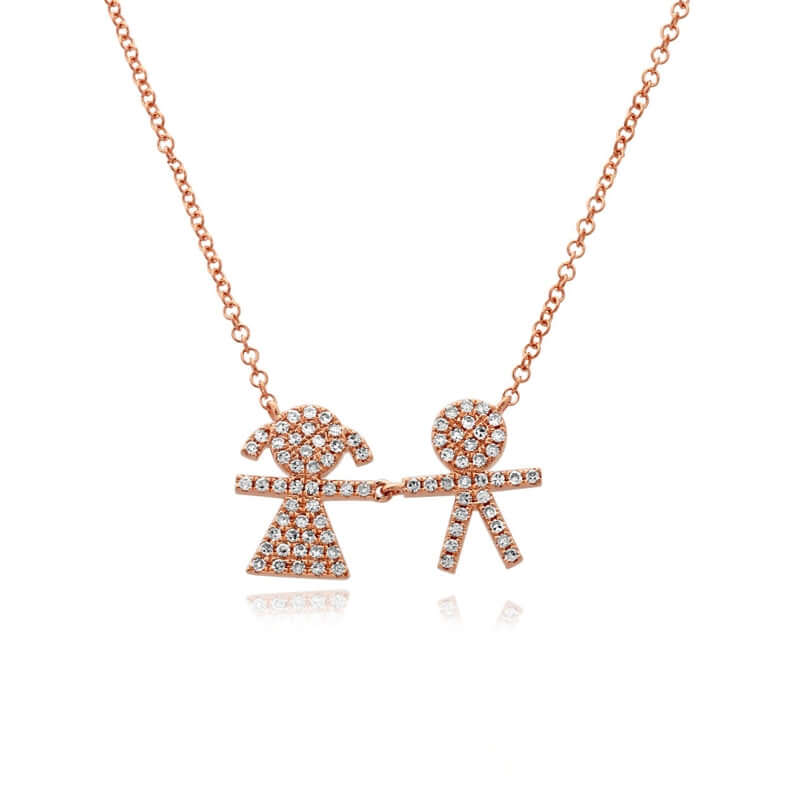 Necklace - Kids Pave Natural Diamond