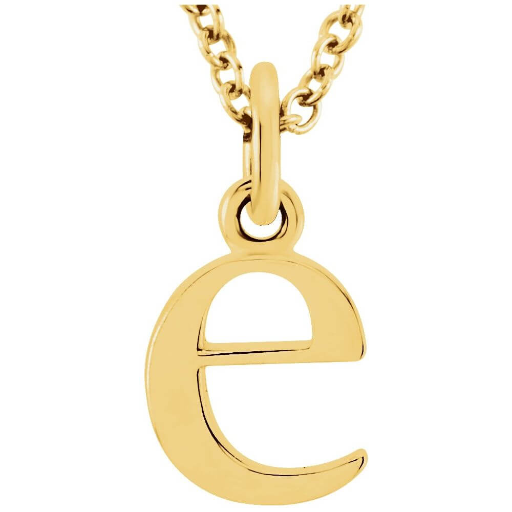 Necklace - 14k Yellow gold Lowercase Initial