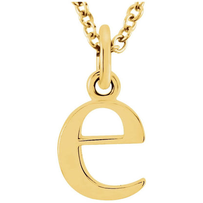 Necklace - 14k Yellow gold Lowercase Initial