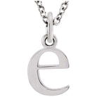 Necklace -White Gold Lowercase Initial