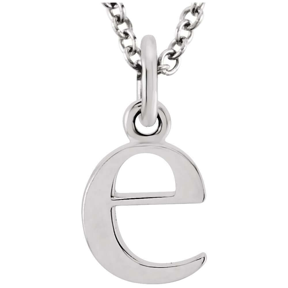 Necklace -White Gold Lowercase Initial