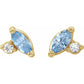 AQUAMARINE-DIAMOND CLIMBER EARRINGS