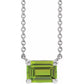 EMERALD CLAW-PRONG NECKLACE