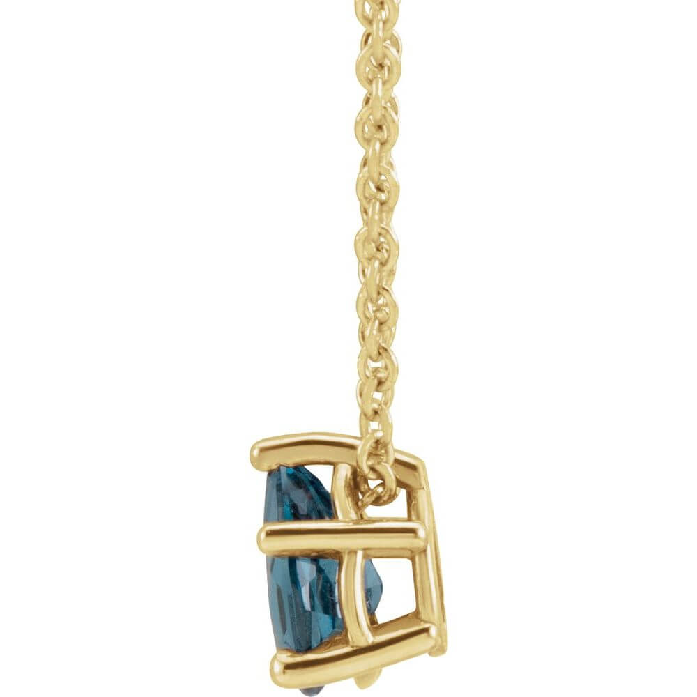 Pear London Blue Topaz Necklace