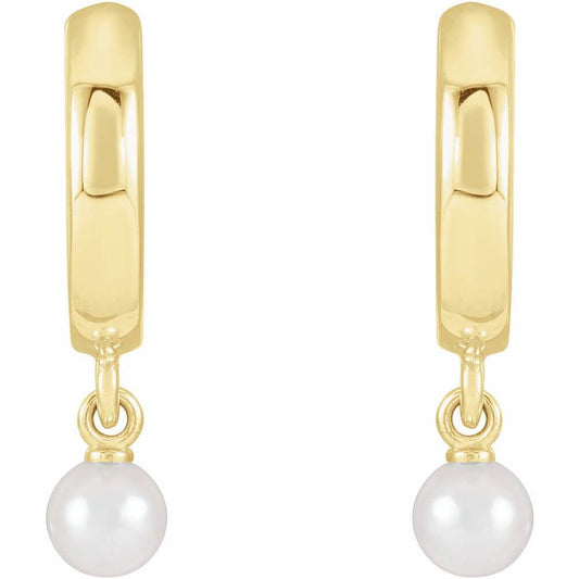 Pearl Hoop Earrings