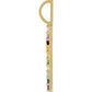 Natural Multi-Gemstone & .02 CT Natural Diamond Rainbow Bar Charm/Pendant