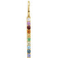 Natural Multi-Gemstone & .02 CT Natural Diamond Rainbow Bar Charm/Pendant