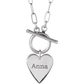 Necklace - Engravable Heart Toggle Styled