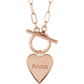 Necklace - Engravable Heart Toggle Styled