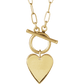 Necklace - Engravable Heart Toggle Styled