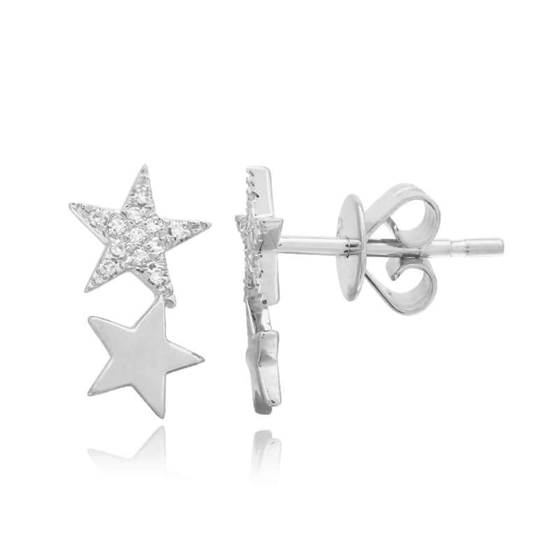 Earrings - Two Star Stud