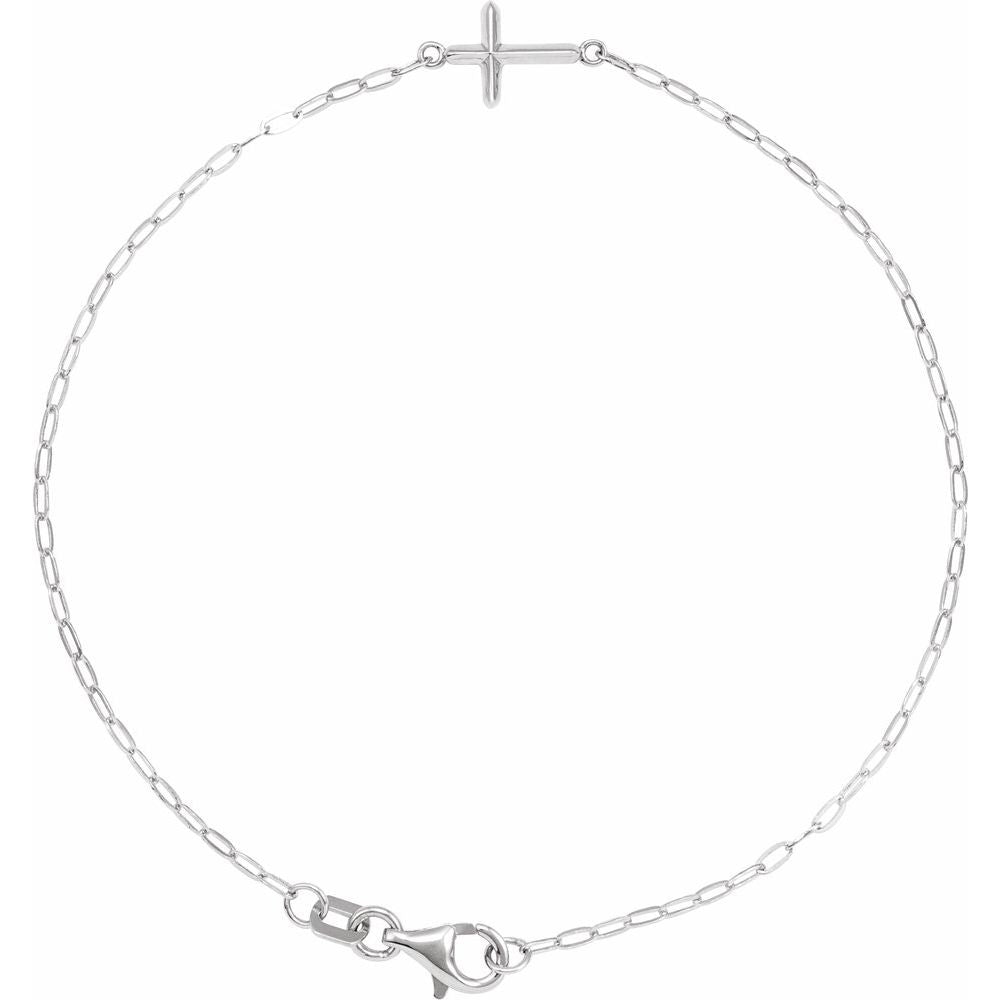 Sideways Cross Bracelet